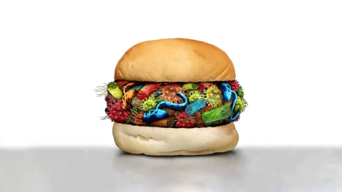 dead meat bacteria hamburger