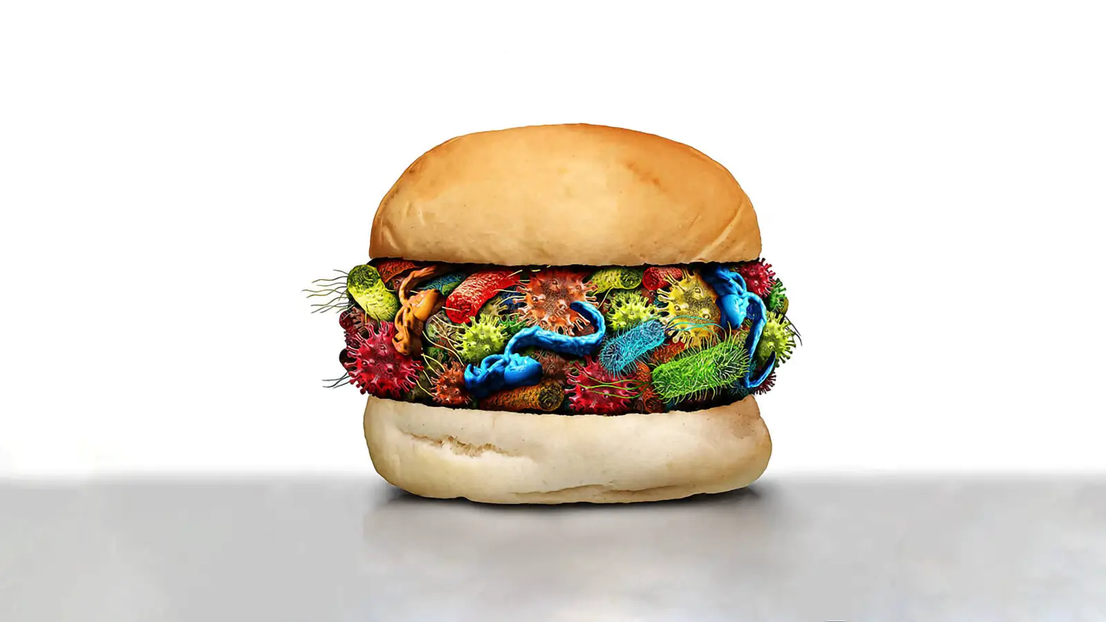 hamburger de bactéries de viande morte GoVeganWay.com