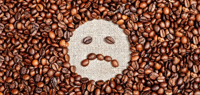 coffee beans sad smile | GoVeganWay.com