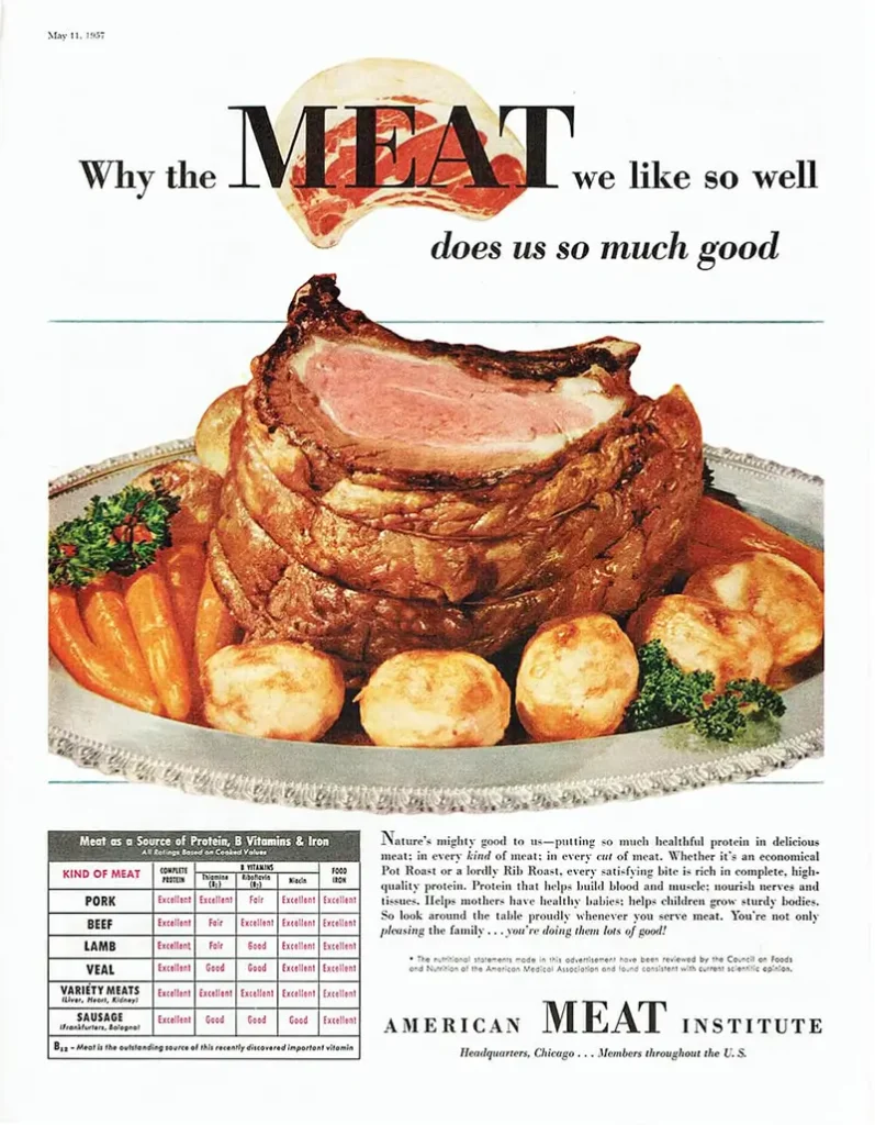 meat vintage advertisement