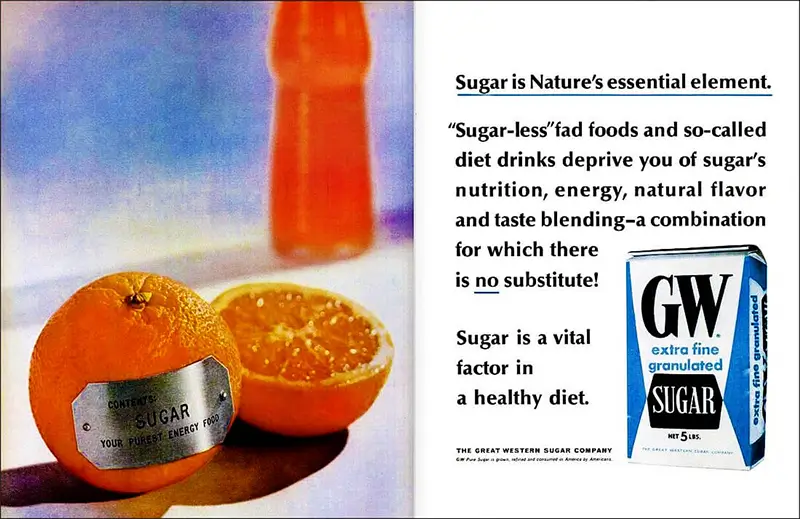 Werbung für Zucker