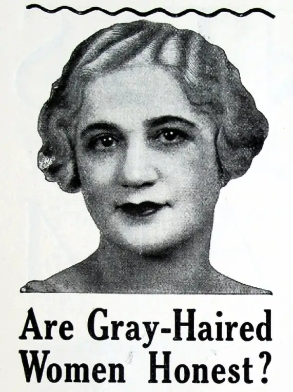 1926 年 8 月 p 64 トップ正直な白髪染めの広告 GoVeganWay.com
