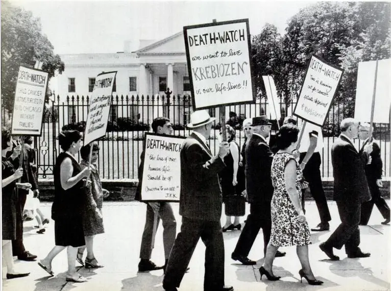 Krebiozen Manifestation à la Maison Blanche 1966