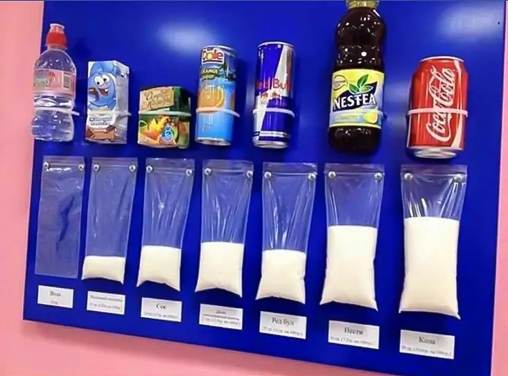 contenido de azúcar de la coca-cola