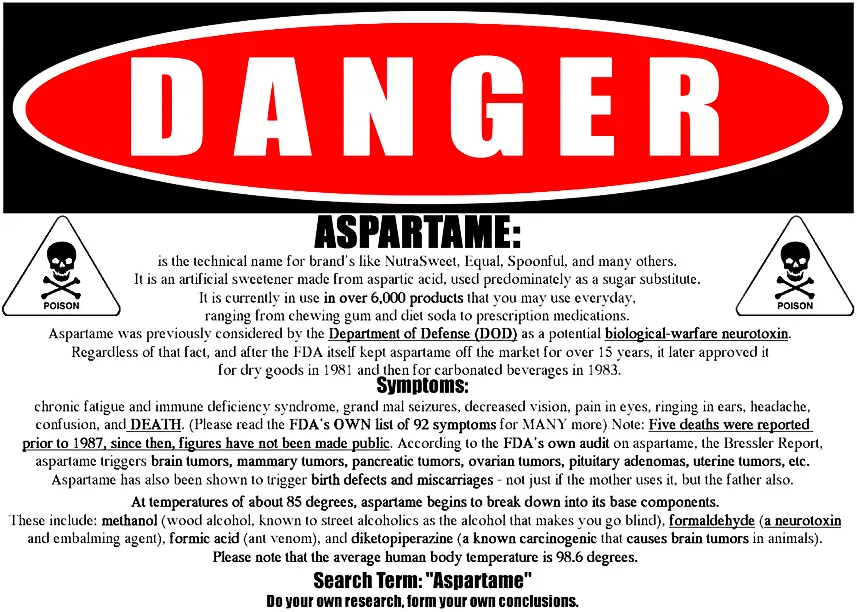 peligro aspartamo